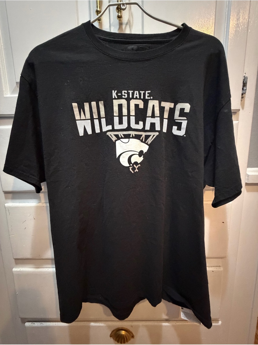 Kansas State Wildcats Black Shirt Russell Brand XL preowned.